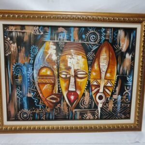 Les masques africains unis - 80/60 cm