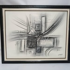Tableau abstrait du vivre ensemble - 100/80 cm