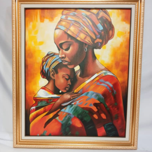 L'amour maternel avec une petite fille - 110/90 cm