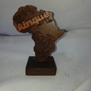 Petite Carte Afrique en bois d'ébène